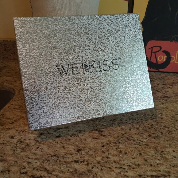 Wet Kiss Black Lycra Heeled Combat Platform Booties w/Straps EUC - Picture 13 of 13